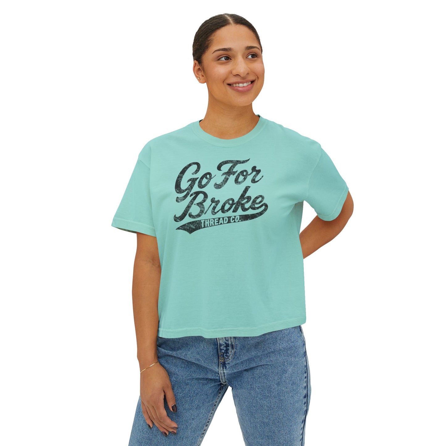 Women's Baseball Logo Boxy Tee