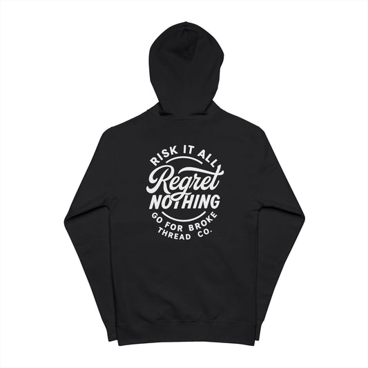 Go For Broke “Risk It All” Unisex Fleece Zip Up Hoodie